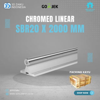 ZKLabs Supported Chromed Linear Steel Rod SBR20 x 2000 mm Length